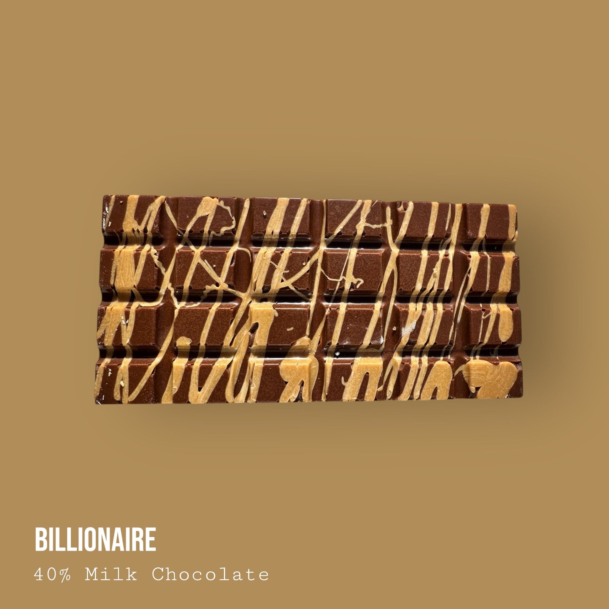 Milk Chocolate Billionaire bar with chocolate infused salted caramel topped with shortbread biscuit 245g