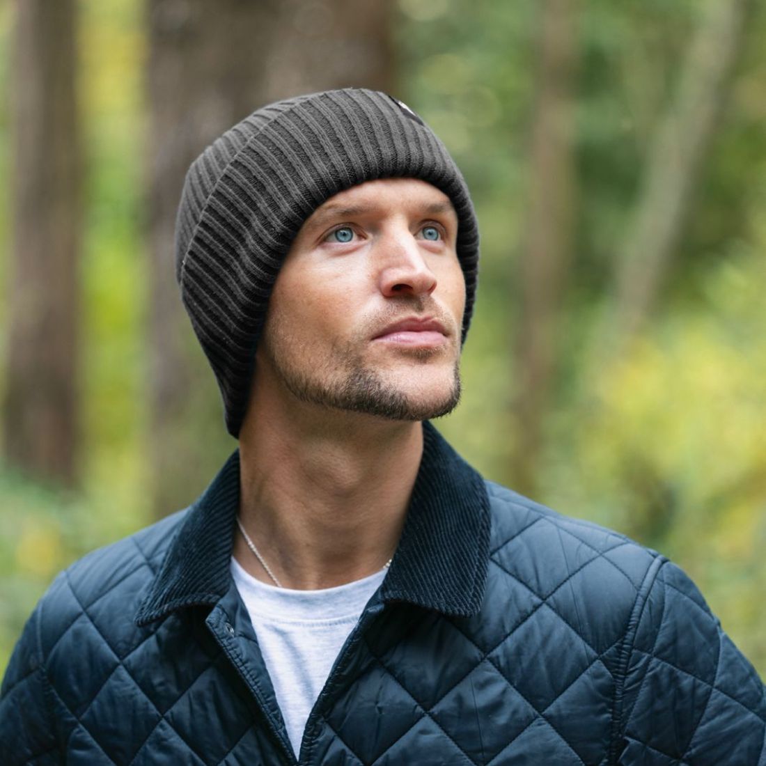 Organic Cotton Beanie in Black