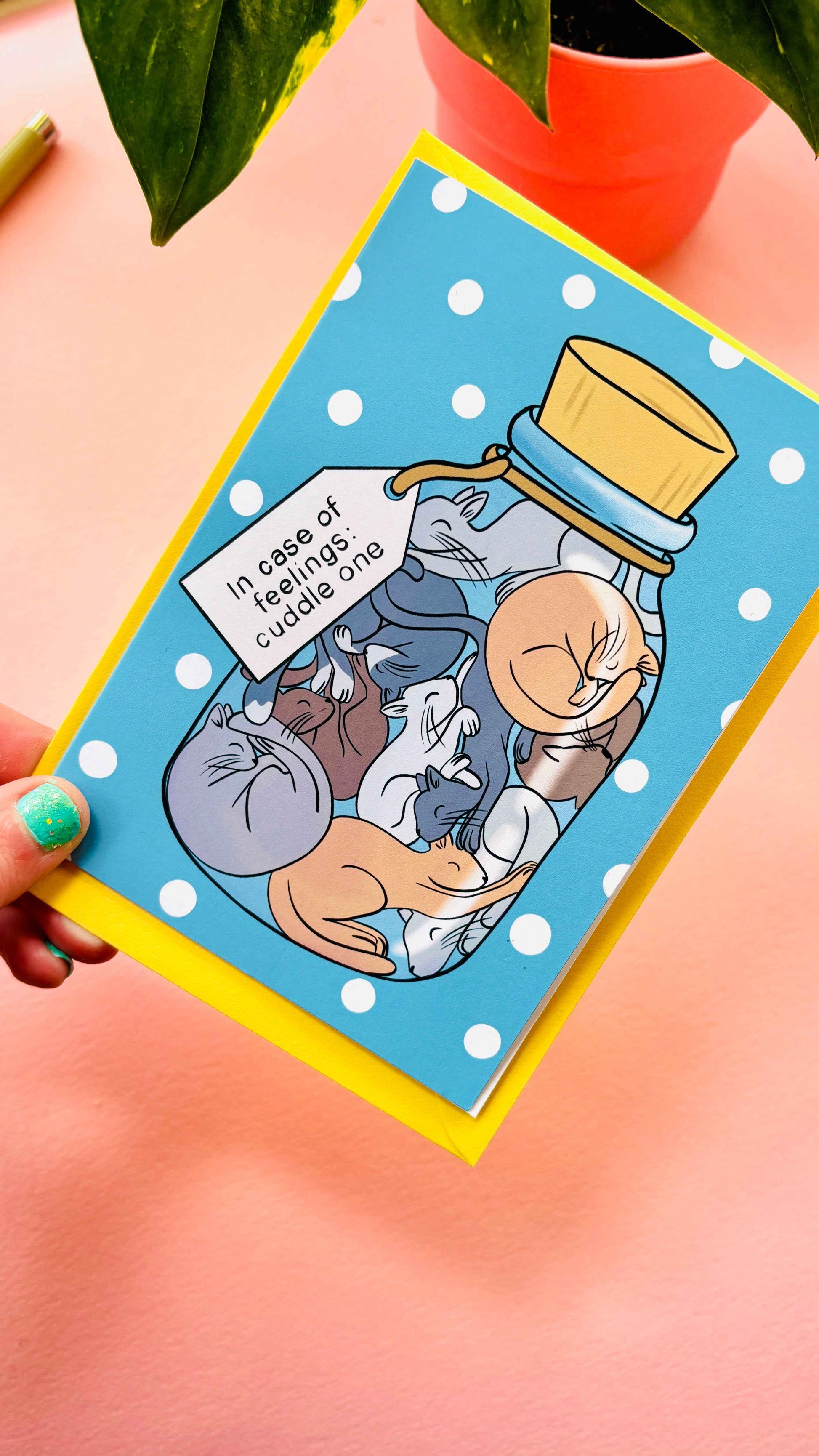 Emergency Cats Care Package Blank Art Card