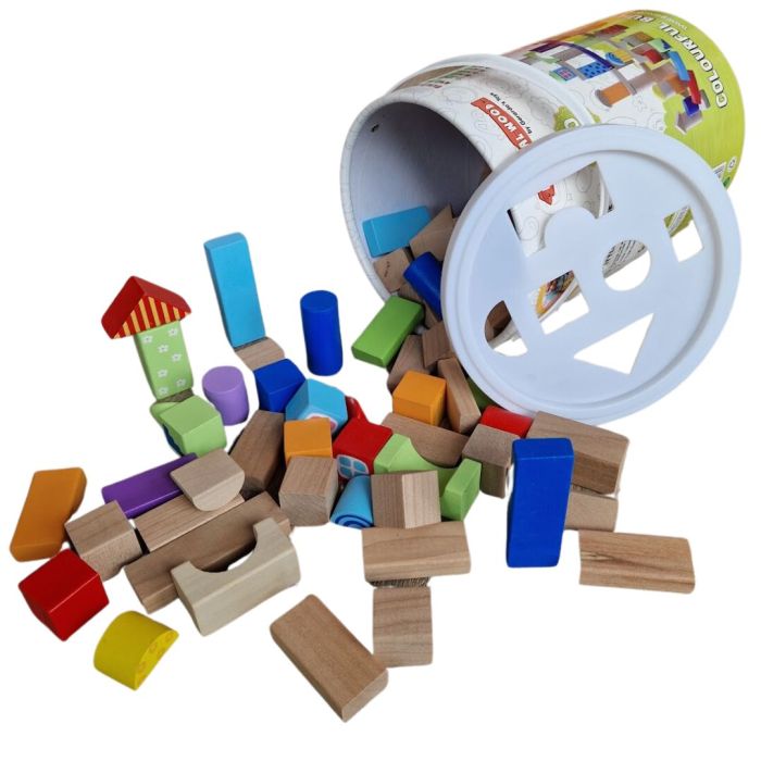 Colorful Wooden Building Blocks – 100 Pieces for Creative Play by Gerardo's Toys at www.brixbailey.com