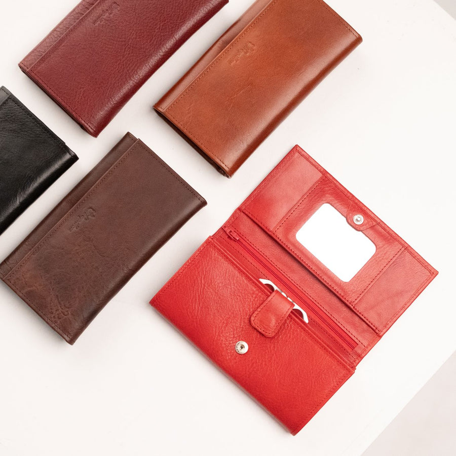 Elegant Papillon Leather Wallet with Mirror – Handmade in Estonia by Papillon at www.brixbailey.com