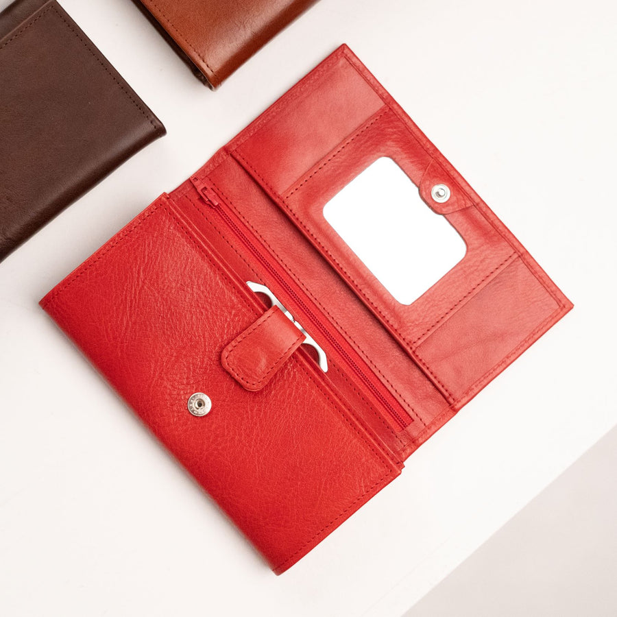 Papillon Leather Women’s Wallet with Mirror – Handmade Elegance by Papillon at www.brixbailey.com