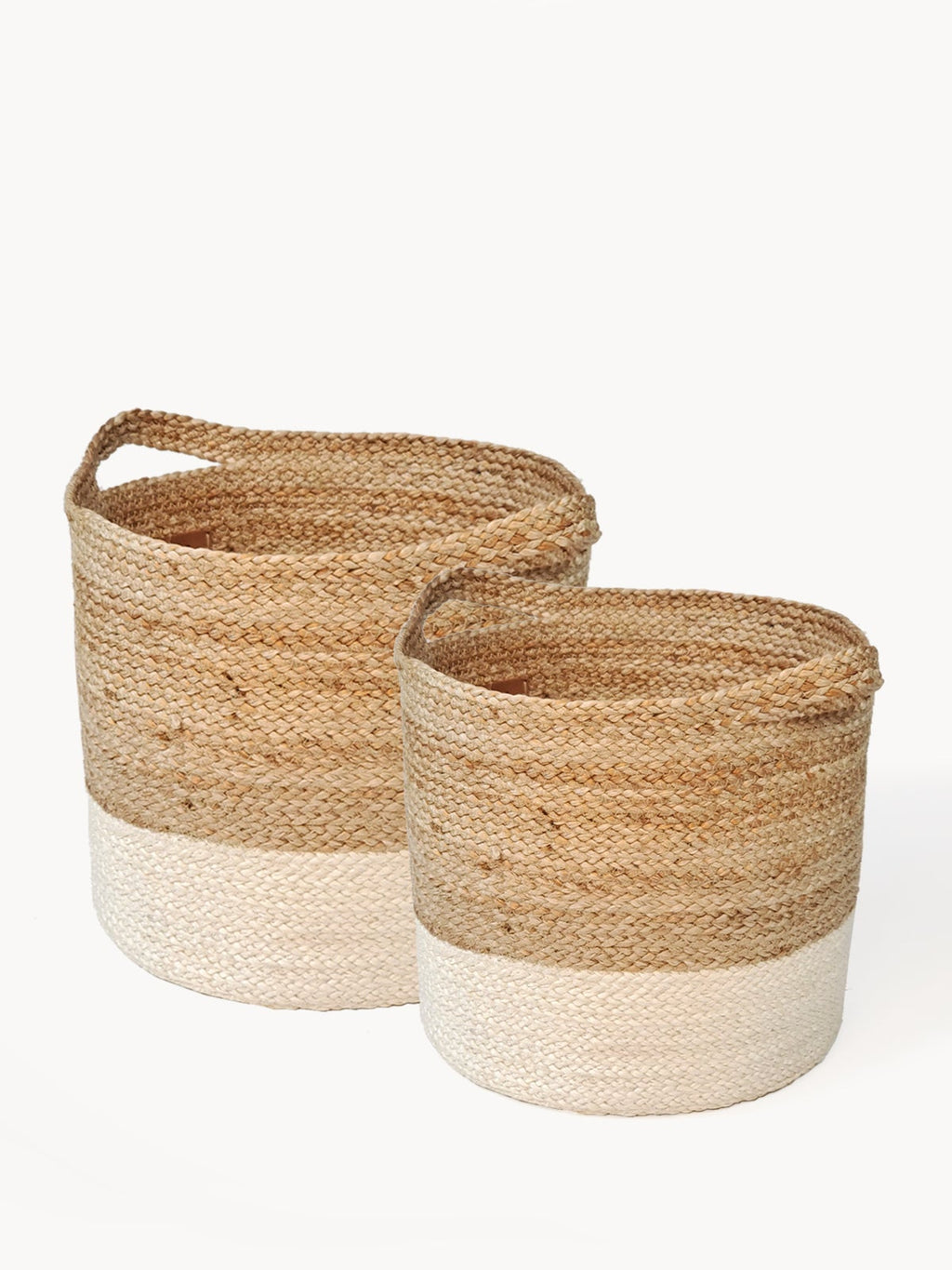 Kata Colorblock Braided Jute Basket