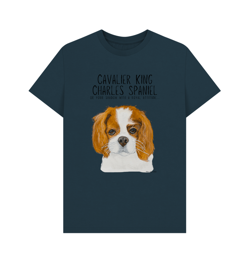 Obey the Crown: Sustainable Men’s T-Shirt Featuring Your Regal Shadow (Cavalier Style)