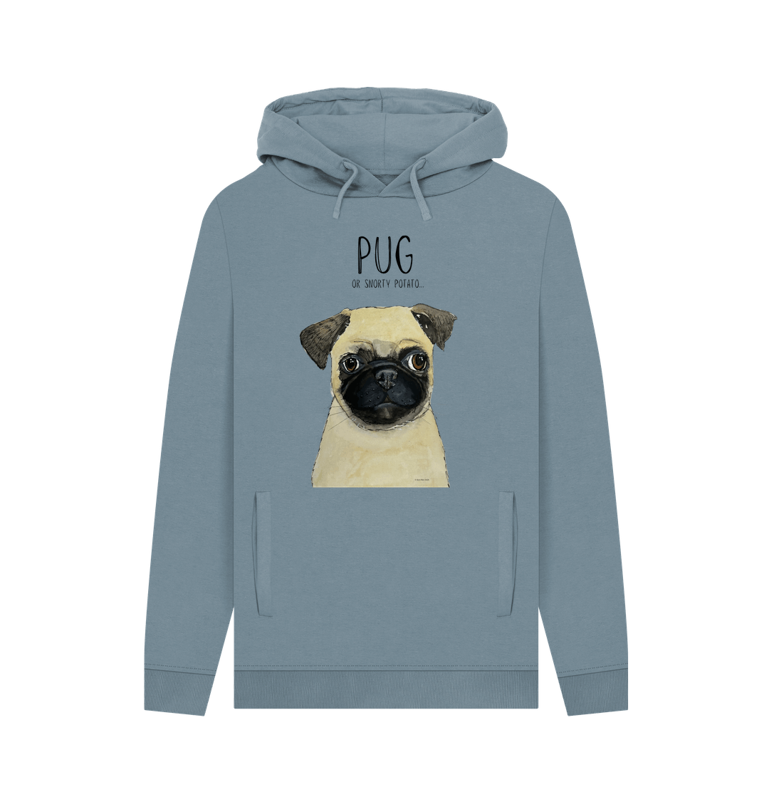Pug or Snorty Potato? Men's Hoodie – Cozy, Funny, & Pug-tastic!