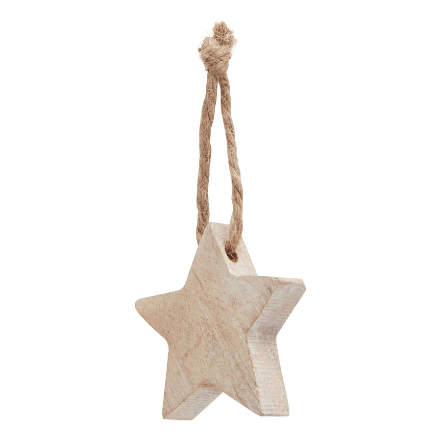 Handcrafted wooden holiday stars, warm brown with natural grain, set of 90 for festive decor by Sostter at brixbailey.com
