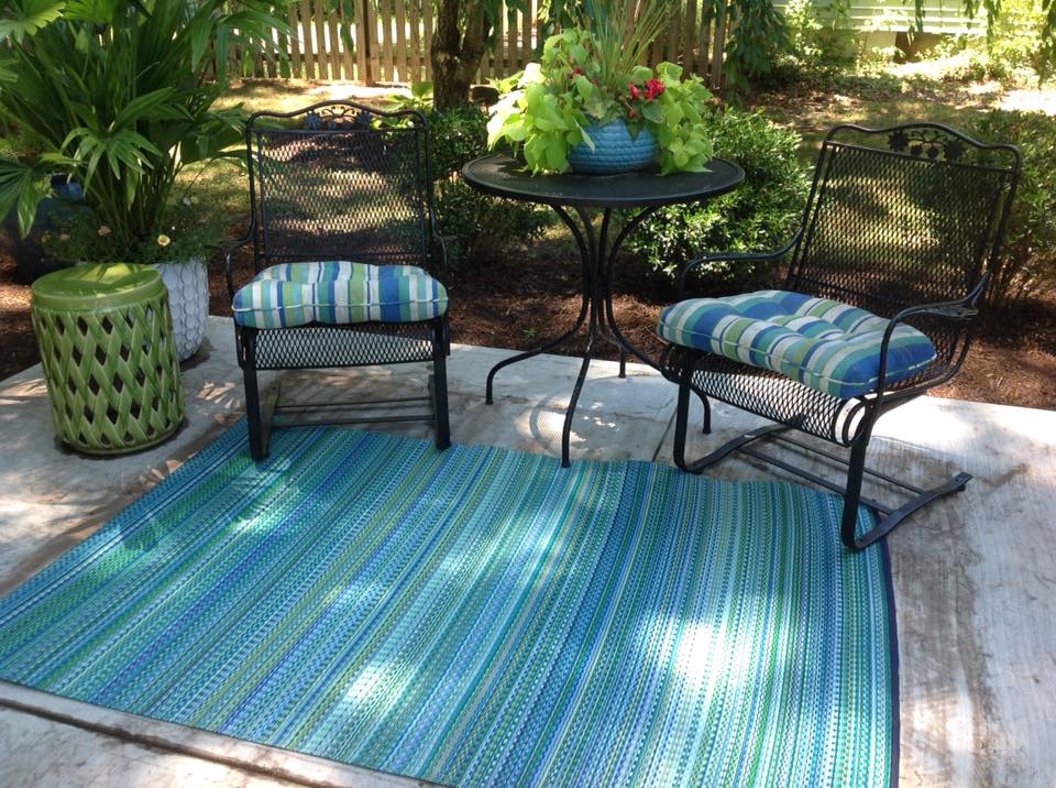 Mixed Tropical Recycled Plastic Outdoor Mat
