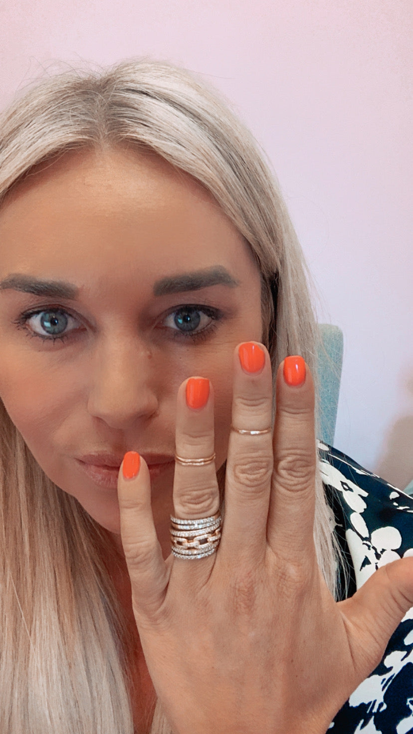 Hammered Knuckle Demi Fine Ring