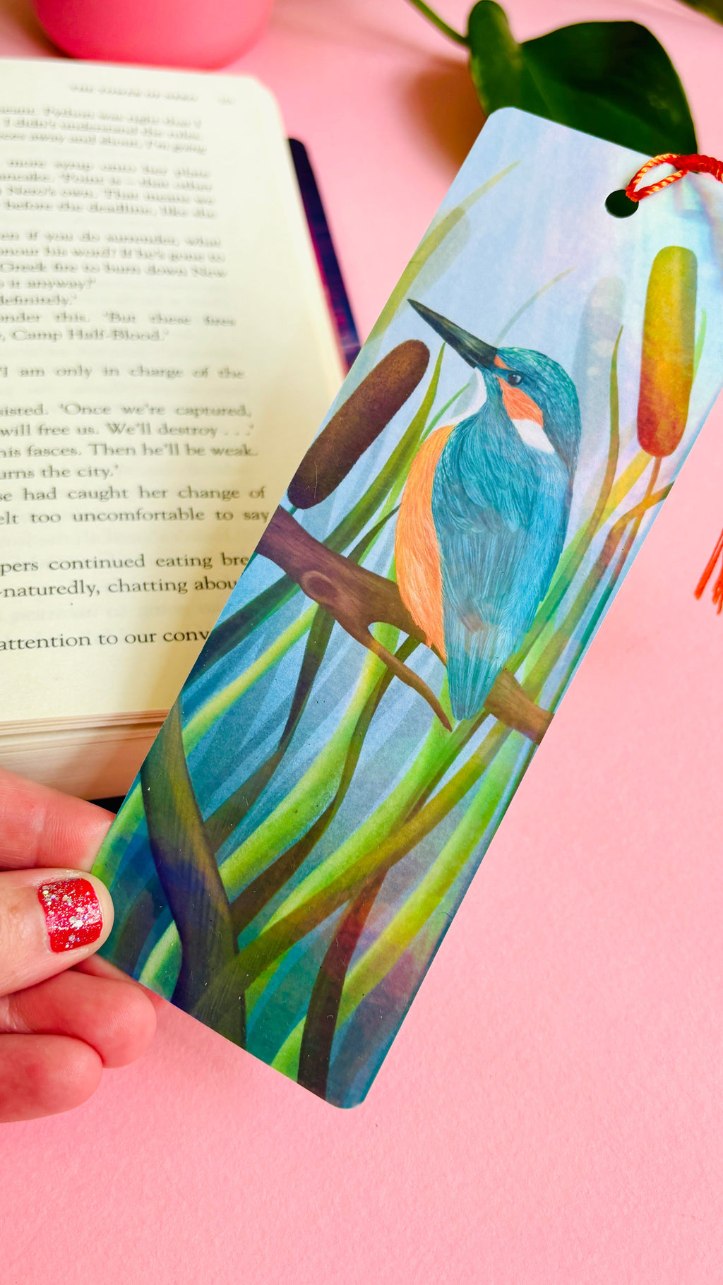Kingfisher Handmade Bookmark with Holographic Finish