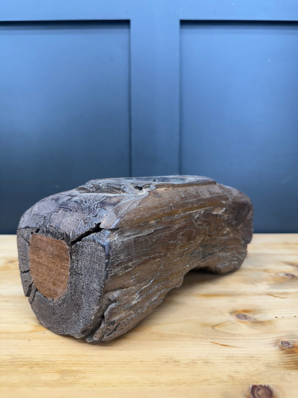 Rustic Wooden Candle Holder / Church Candle Stand / Reclaimed Farmhouse Decor B