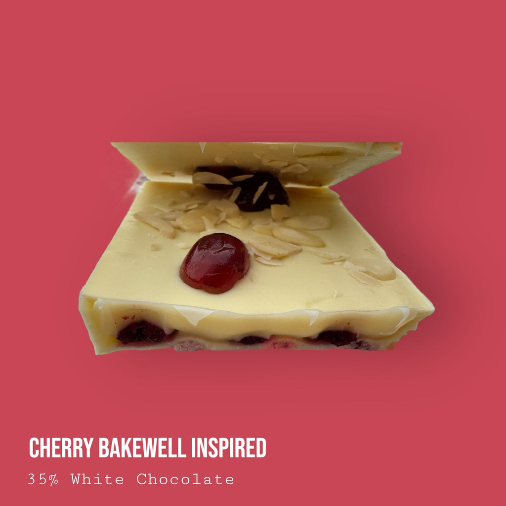 Cherry Bakewell Inspired White Chocolate Dessert Bar 245g