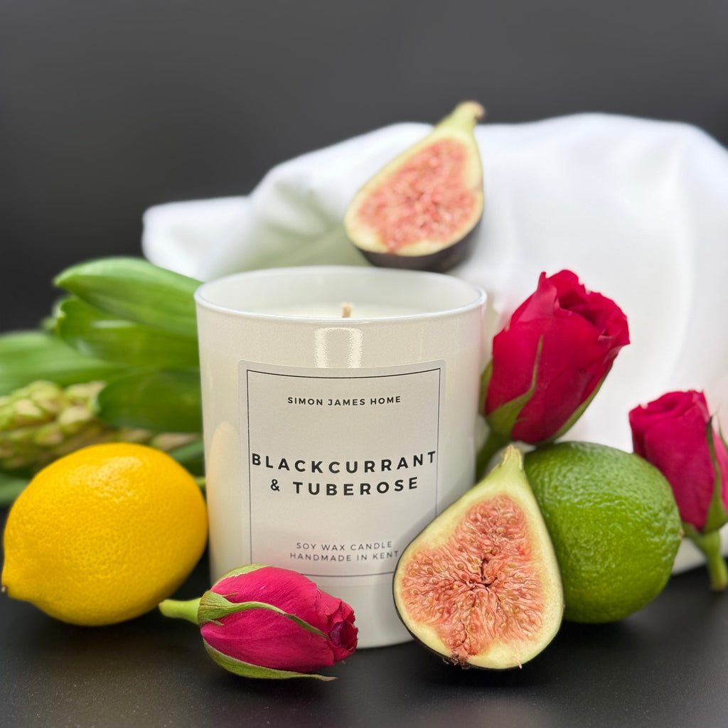 Blackcurrant & Tuberose Handmade Soy Wax Candle