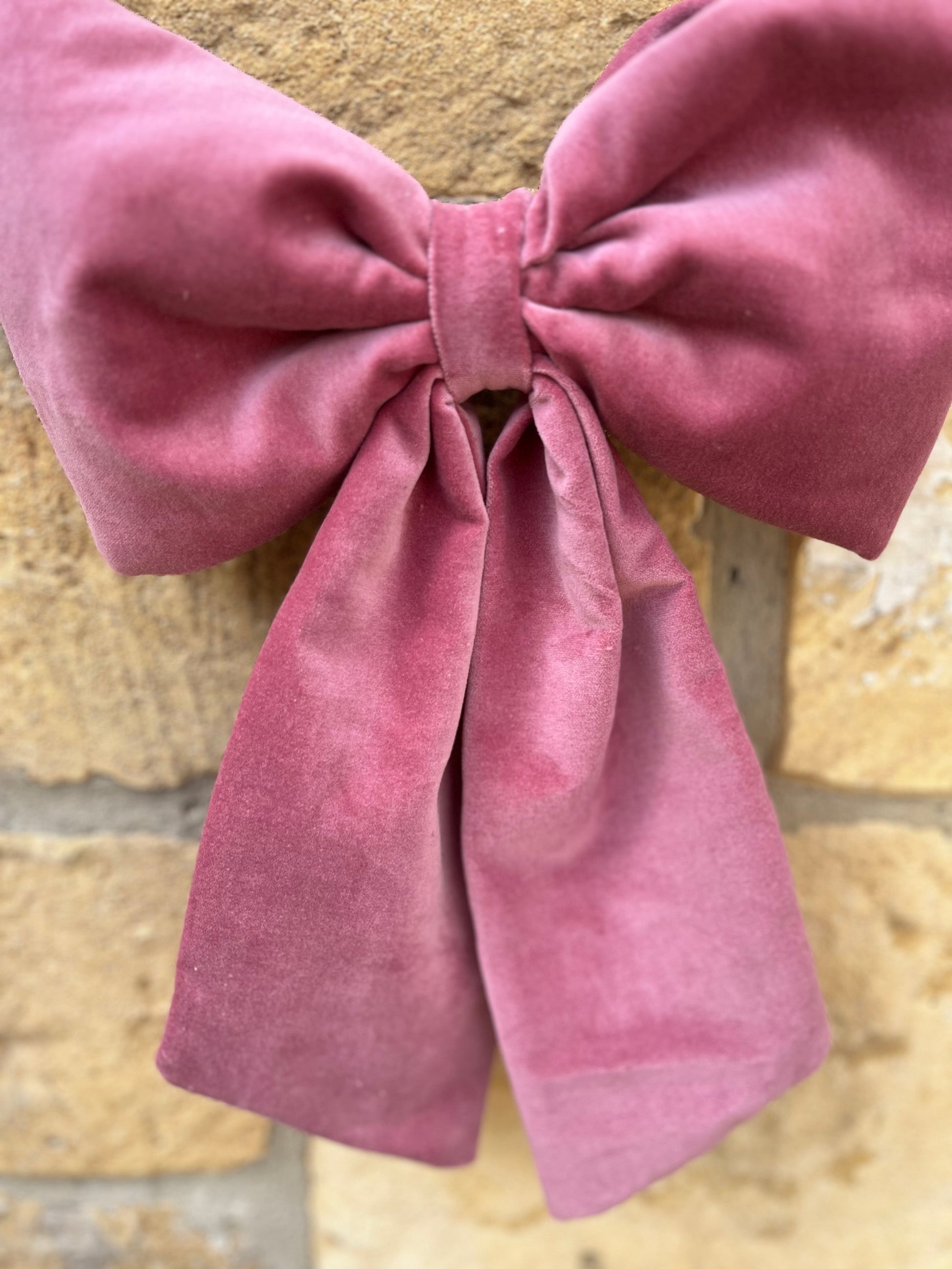 Luxury Pink Velvet Bow