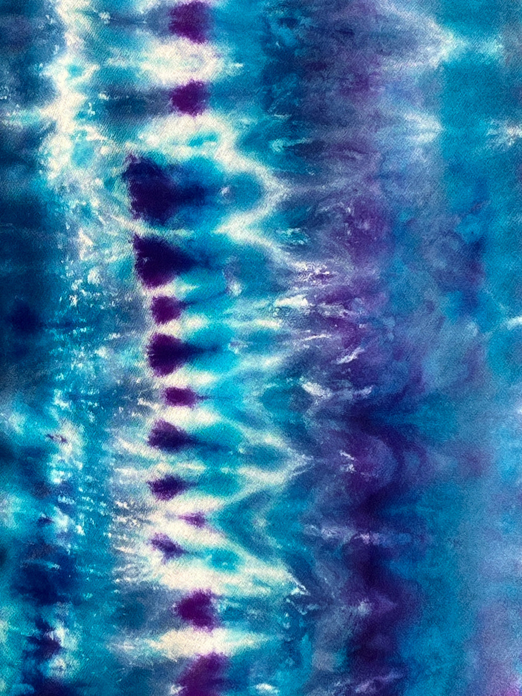 "Purple & Blue Fantasia" - hand-dyed silk scarf - $125