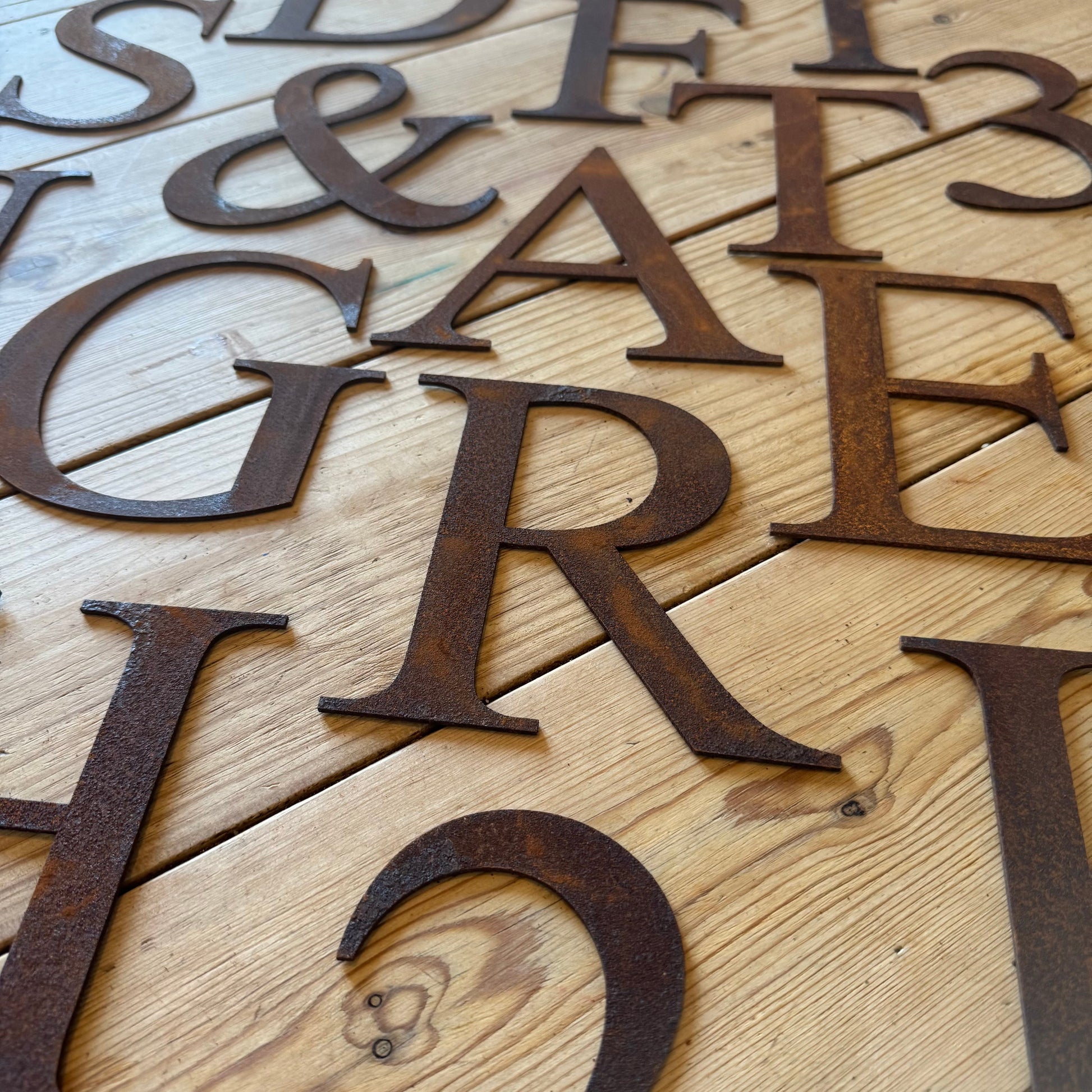 Classic Rusty Metal Letters 5" And 12" A-Z 0-9 Rustic Signs For The Home And Garden