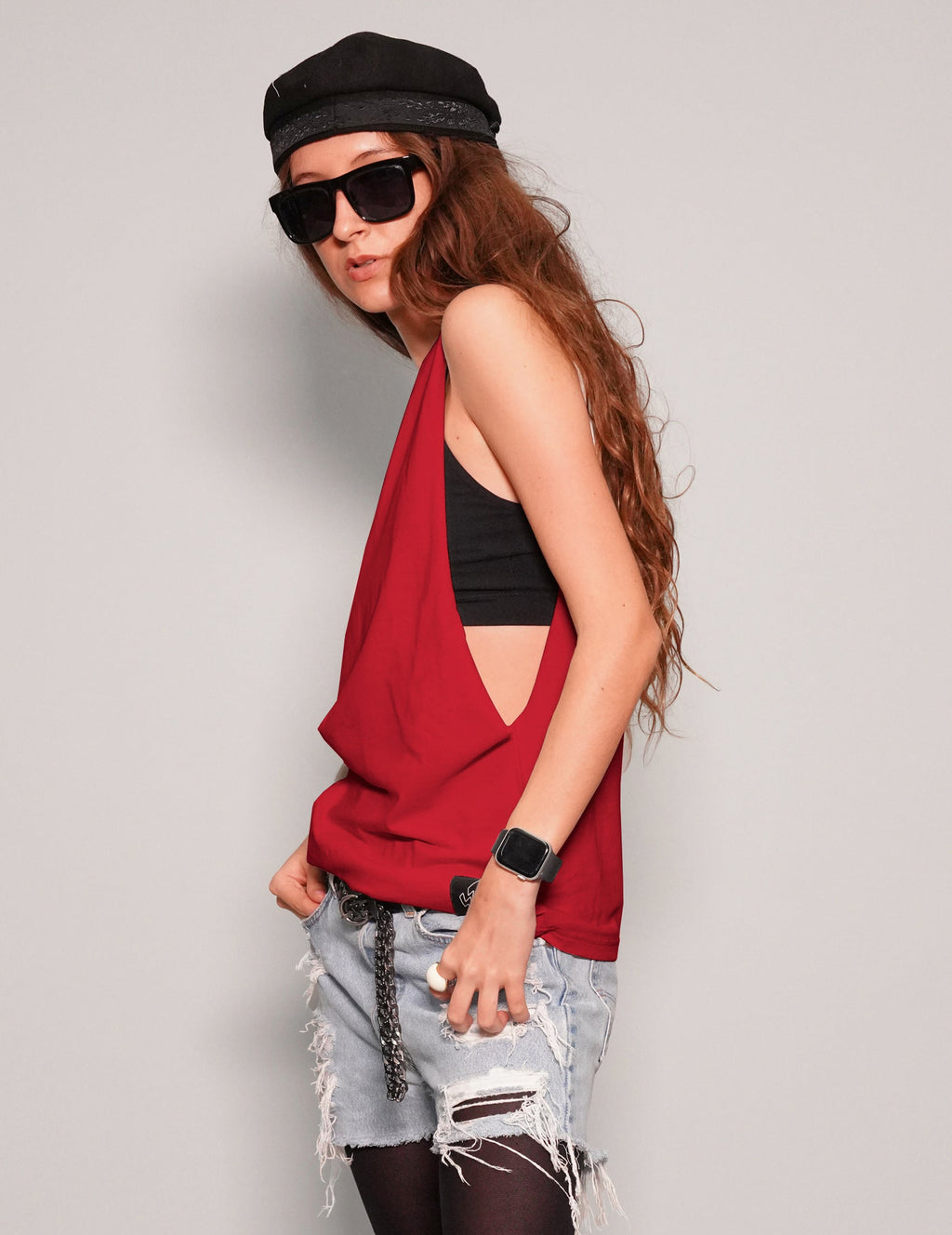 'Anarchy' Vest in Red