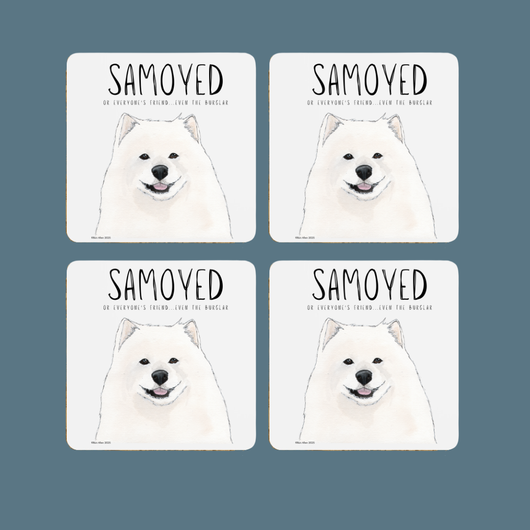Samoyed Coasters – Smiles, Sass & Zero Security