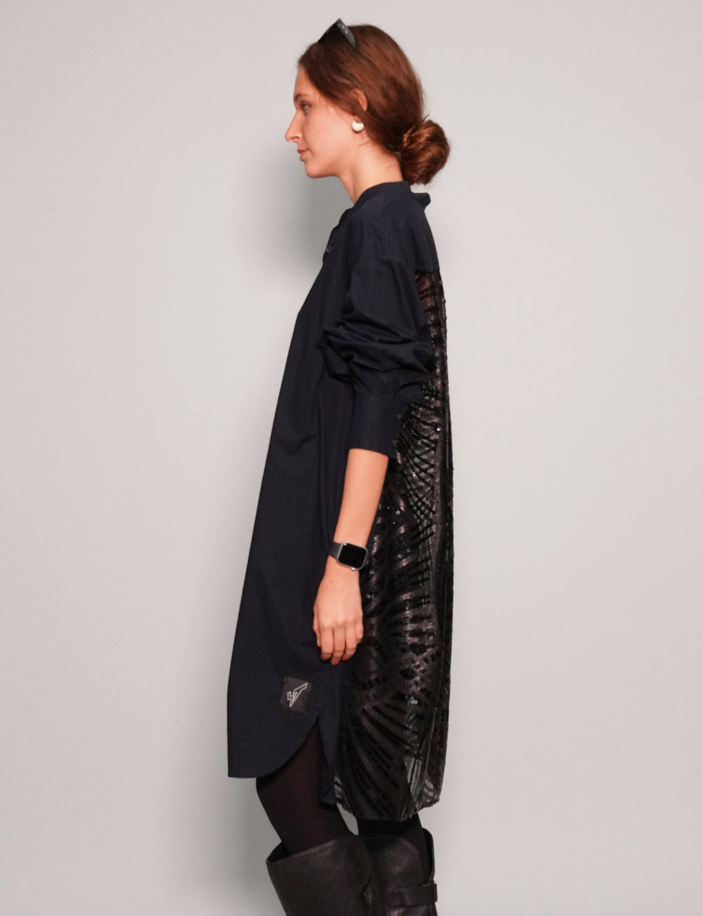 Party Back Short Collar Dress Shirt