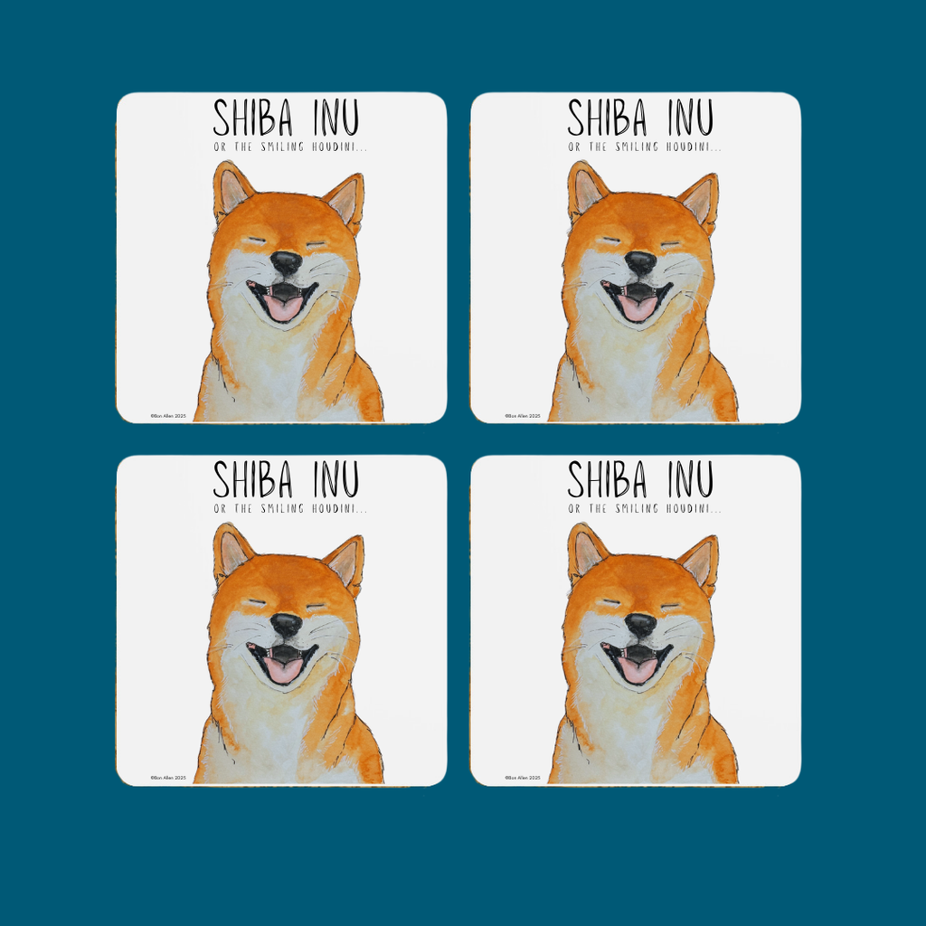 Shiba Inu Coasters – Smiling Houdini Approved!