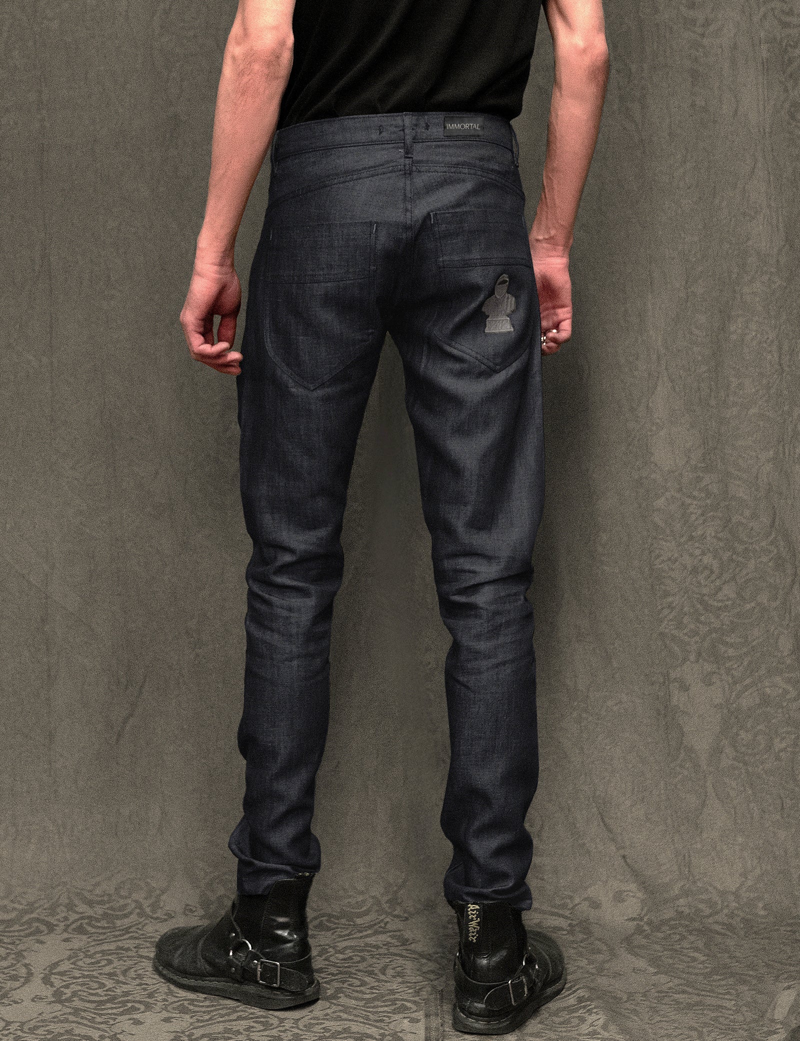 IMMORTAL Button Down Jeans in Navy