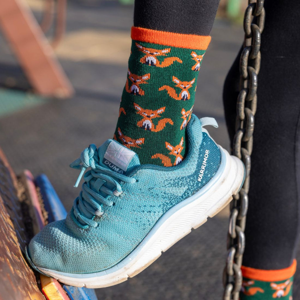 Fox Matching Bamboo Socks for Adults and Children