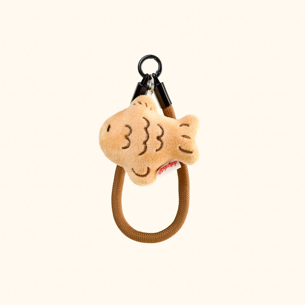 Mini Taiyaki Plush Bag Charm in White