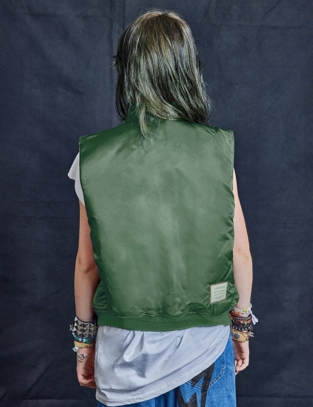 Bomber Gilet in Green