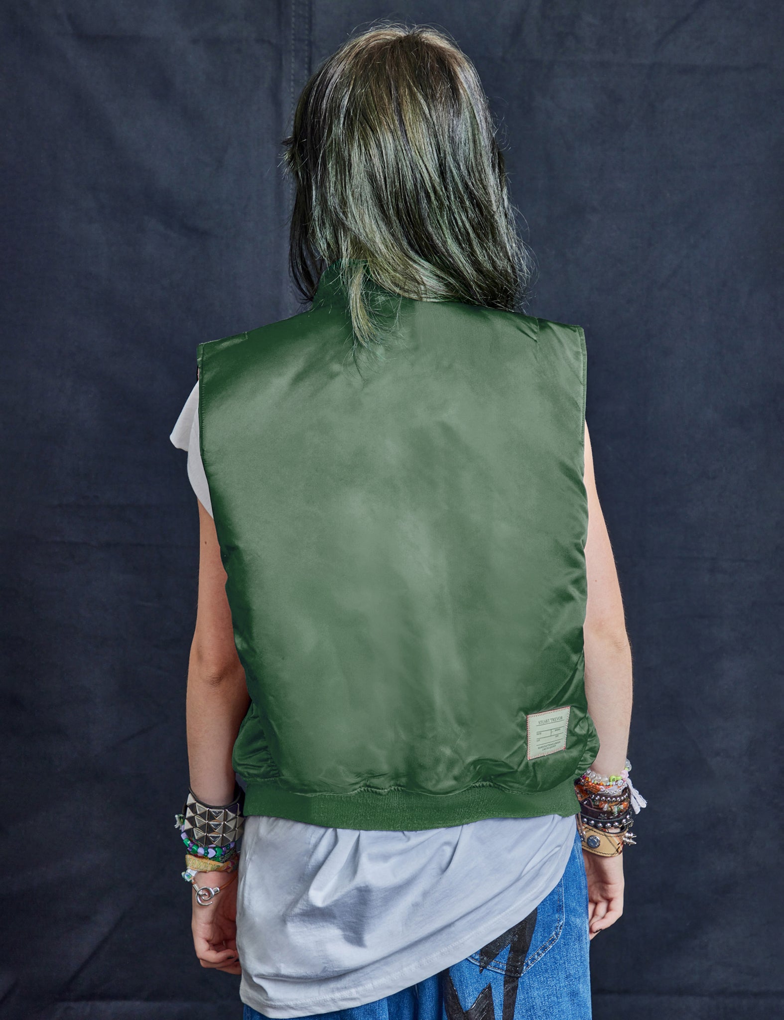 Bomber Gilet in Green