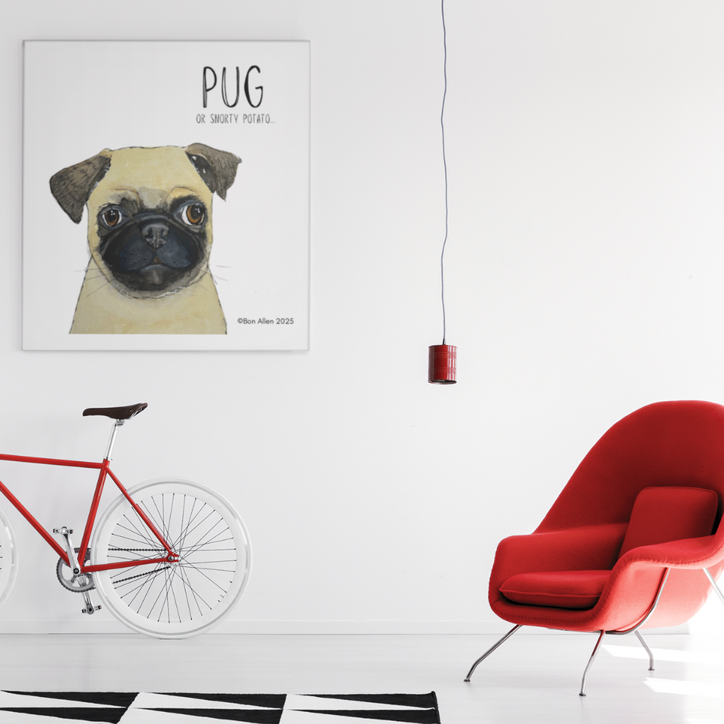 Portrait of a Snorty Potato – The Pug Art You Never Knew You Needed