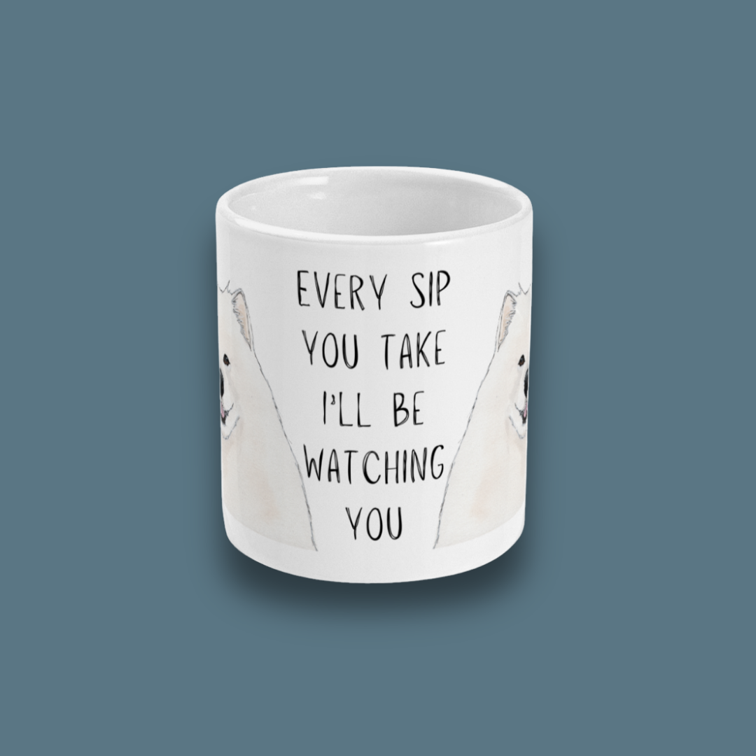 Samoyed Stalker: The Mug That Watches Your Every Sip