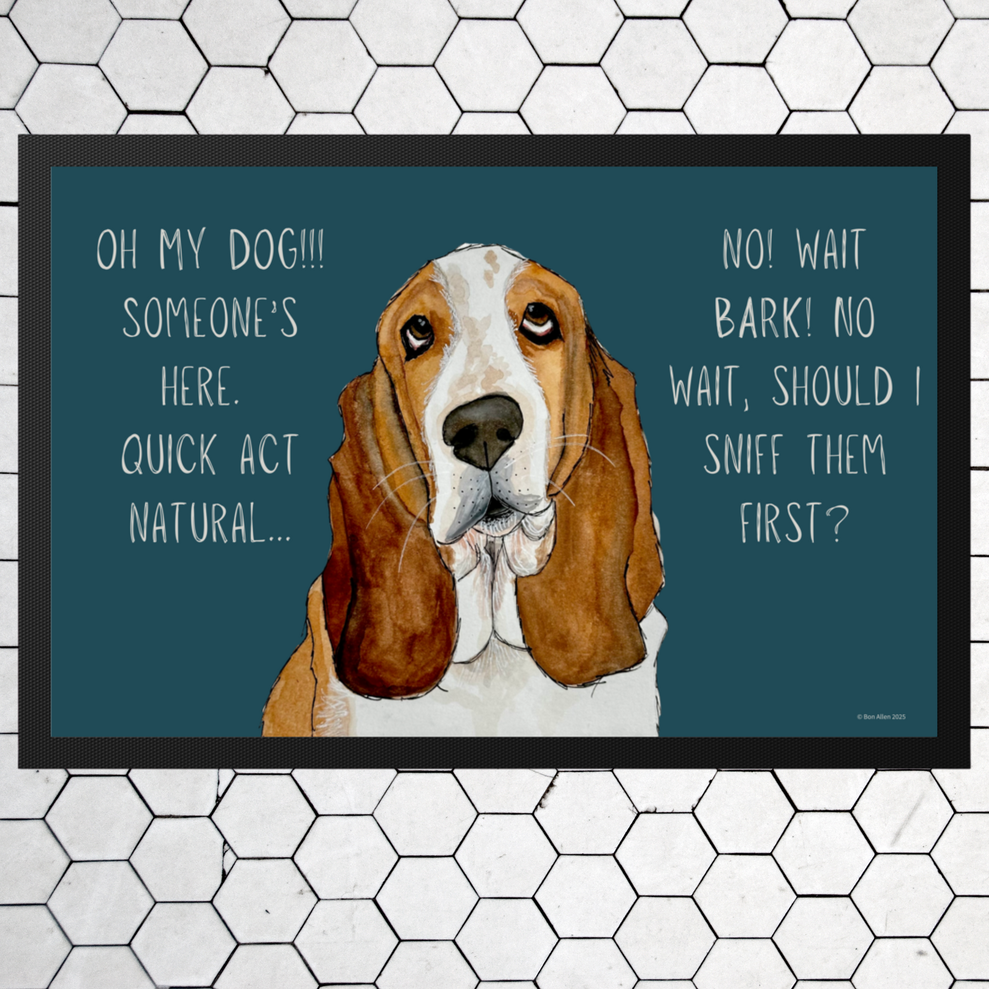 Basset Hound Door Mat – The Ultimate Welcome Committee!