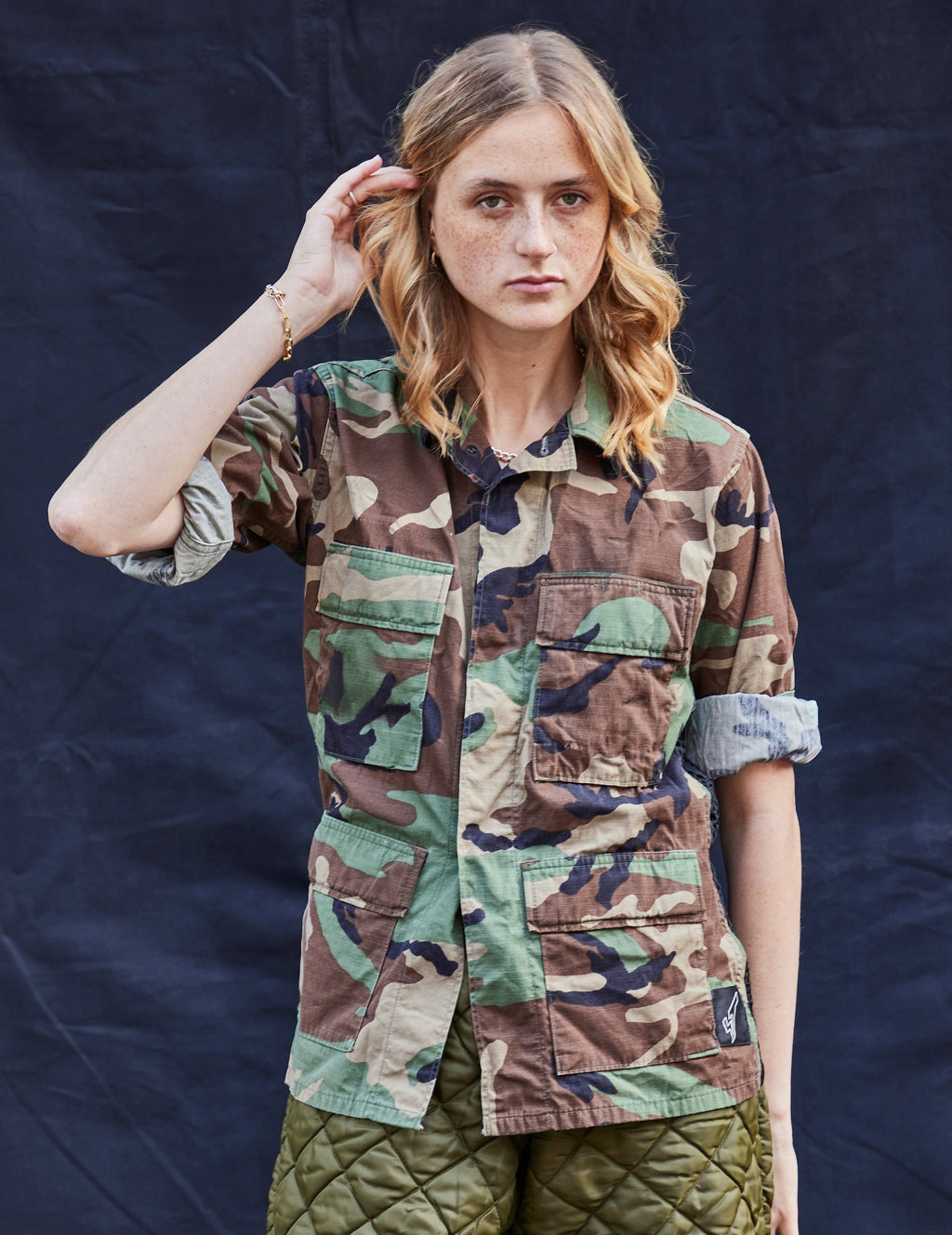 Party Back Shirt - Black Lace - Camo