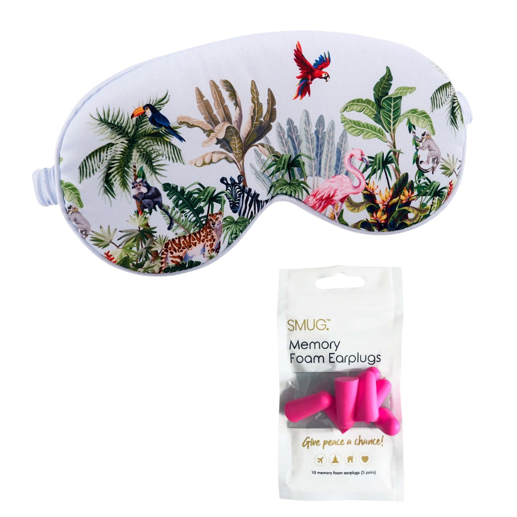 Jungle Print Satin Sleep Mask