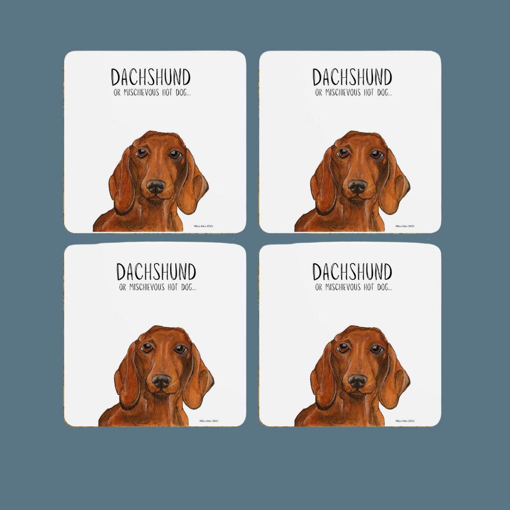 Dachshund Coaster Set – The Cutest Drink Guardians!
