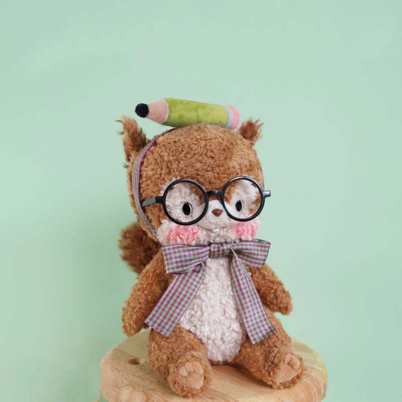 Bobotta Squirrel Plush Toy with Glasses