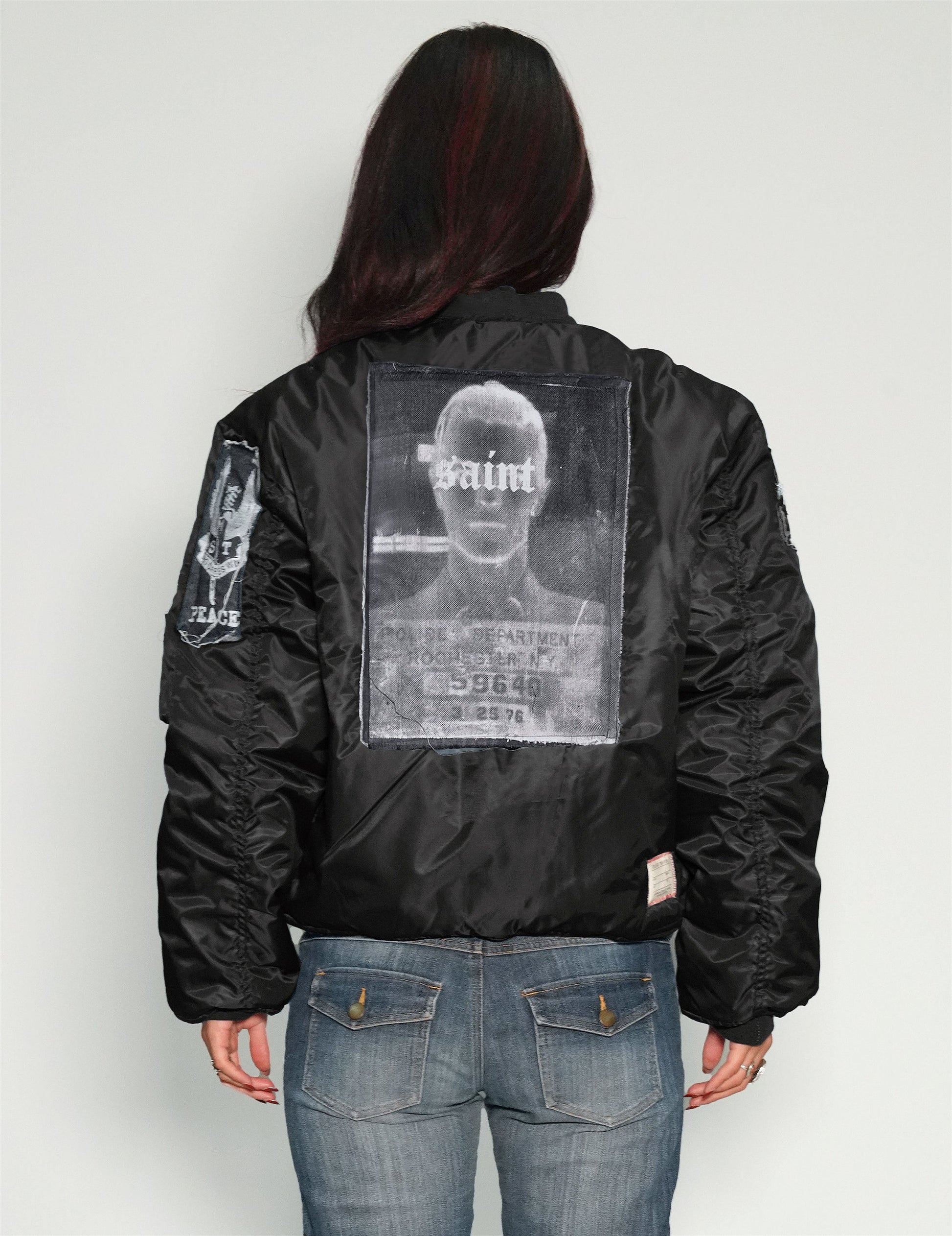 MA 1 Patched Bomber in Black