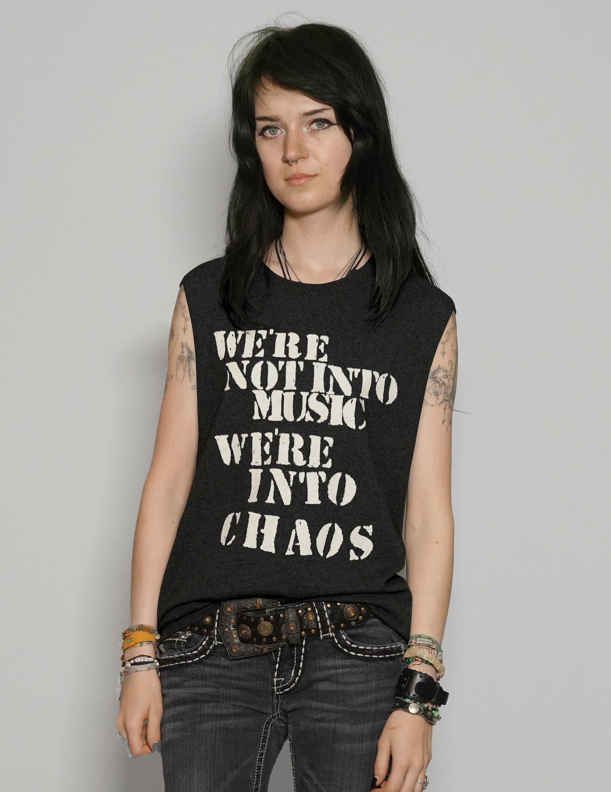 'We're Into Chaos' Vest in Black