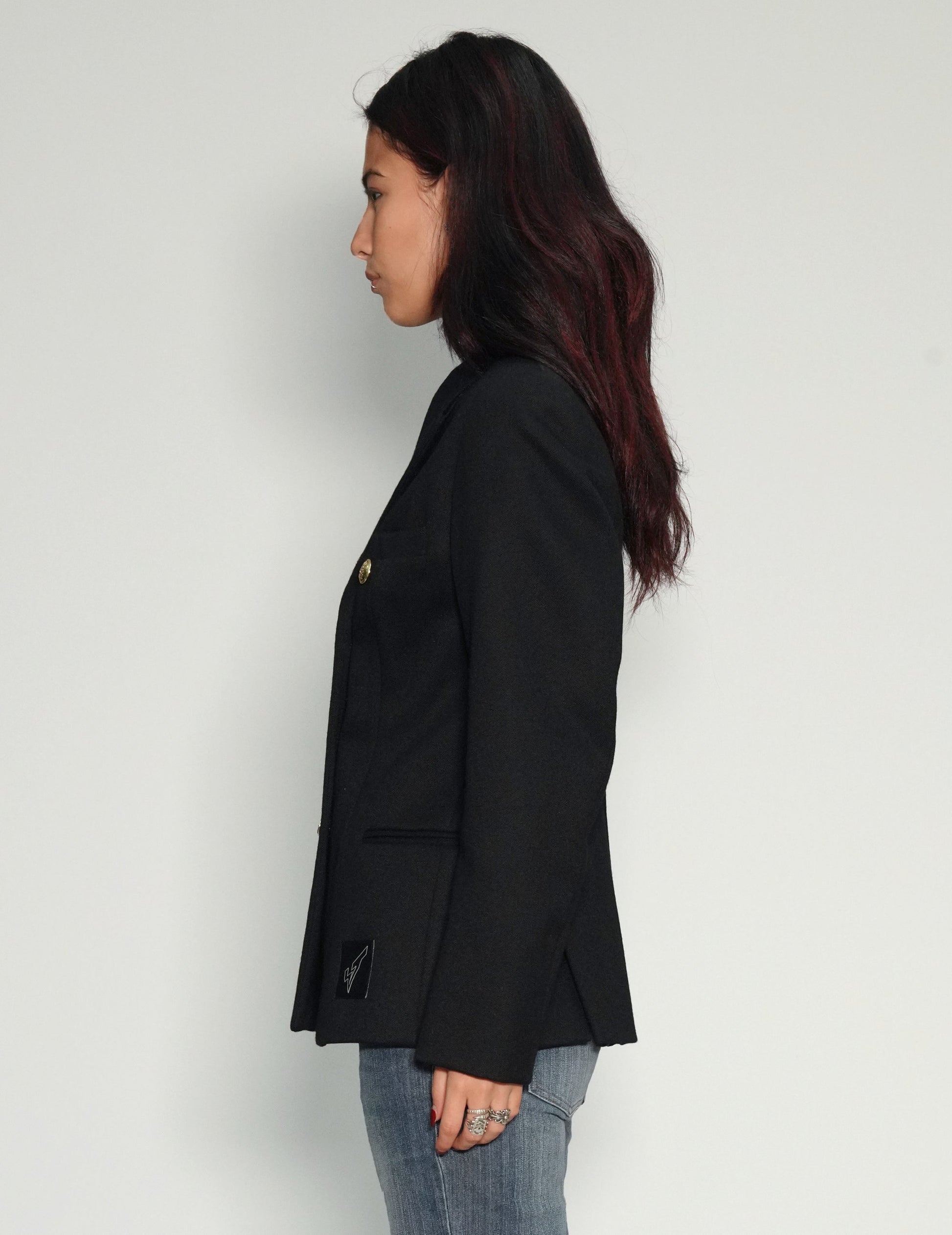 Vintage Double Breasted Blazer in Black