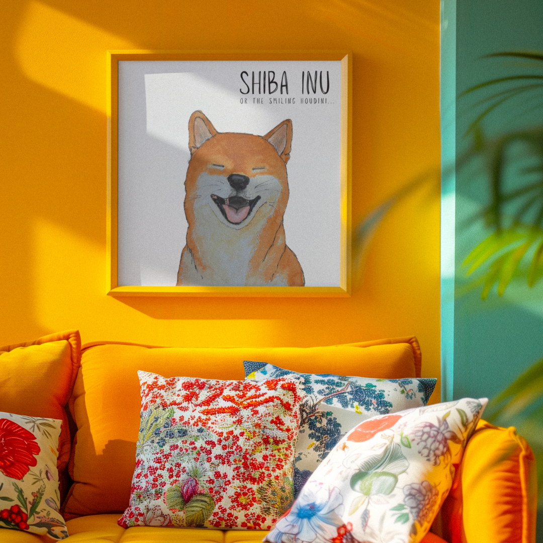 Escape Artist Elegance: The Shiba Wall Print
