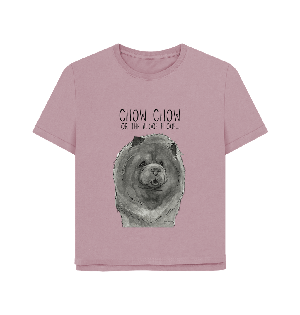 Stylish & Comfy: Blue Chow Chow Women's Relaxed Fit T-Shirt – The Perfect Fit for Dog Lovers!