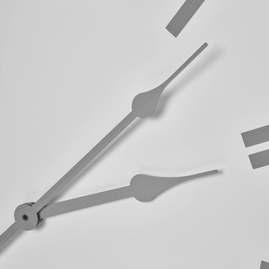 White square metal wall clock with minimalist design, 49cm, elegant home decor by Sostter at brixbailey.com