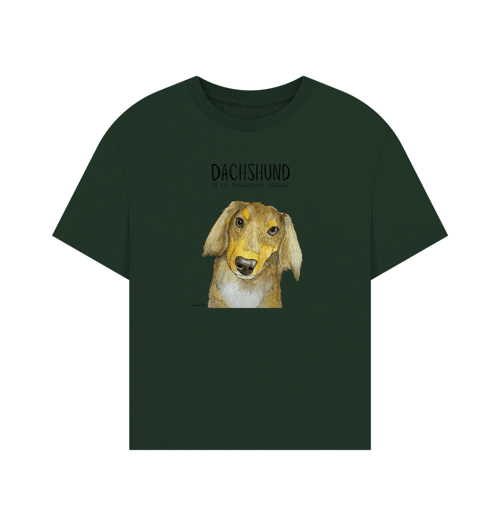 Charming & Cozy: The Long Haired Dachshund Women's Relaxed Fit T-Shirt