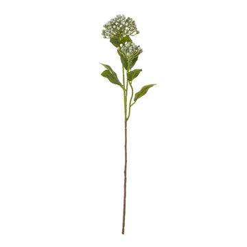 Lifelike blue hydrangea spray with lush clusters, 55 cm tall, made of high-quality plastic for year-round elegance. by Sostter at brixbailey.com