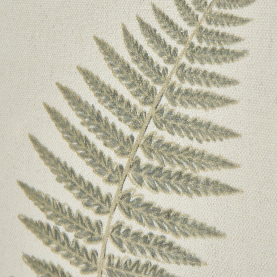 Handcrafted fern art print in sage and white with ornate champagne beaded frame, 50x40cm botanical wall decor by Sostter at brixbailey.com