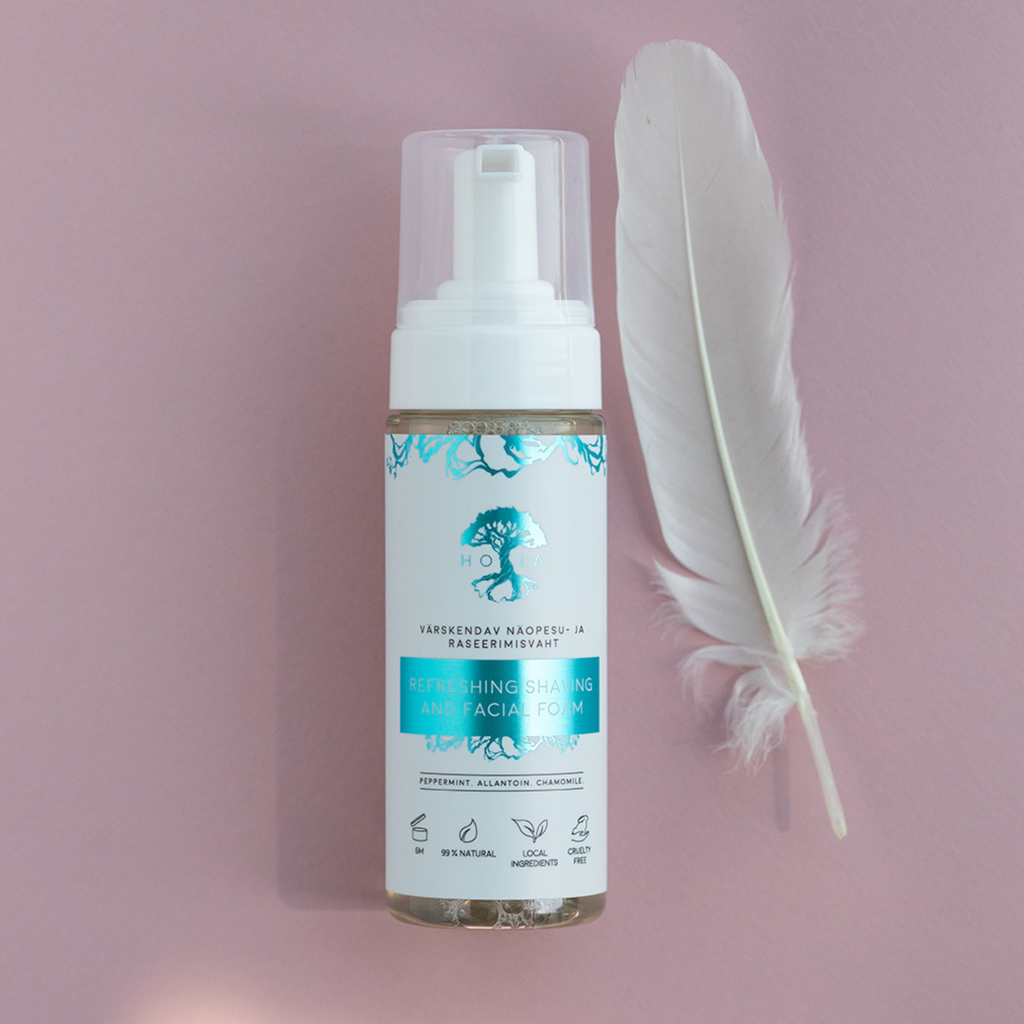 2-in-1 Organic Peppermint Face Wash & Shaving Foam – Soothing & Refreshing by HOIA at www.brixbailey.com