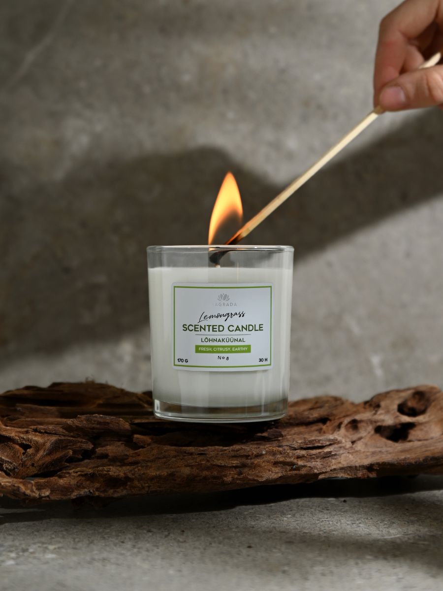 Green Citrus Scented Candle – Organic & Vegan, 30-Hour Burn by Magrada Organic Cosmetics at www.brixbailey.com