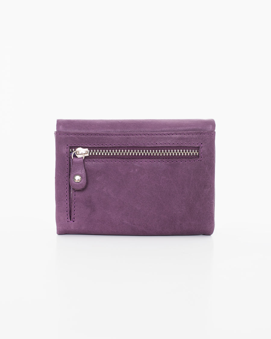 Leather Wallet NK304 (RFID-blocking) - Purple