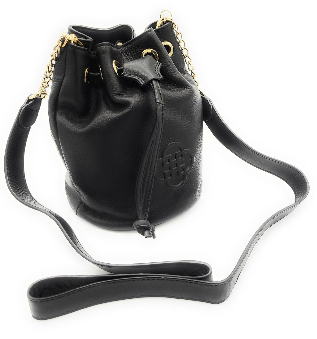 Pixie Real Leather Drawstring Crossbody Bag