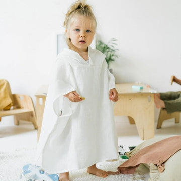 Kids Linen Poncho – Quick-Dry, Soft & Skin-Friendly by Linen Tales at www.brixbailey.com