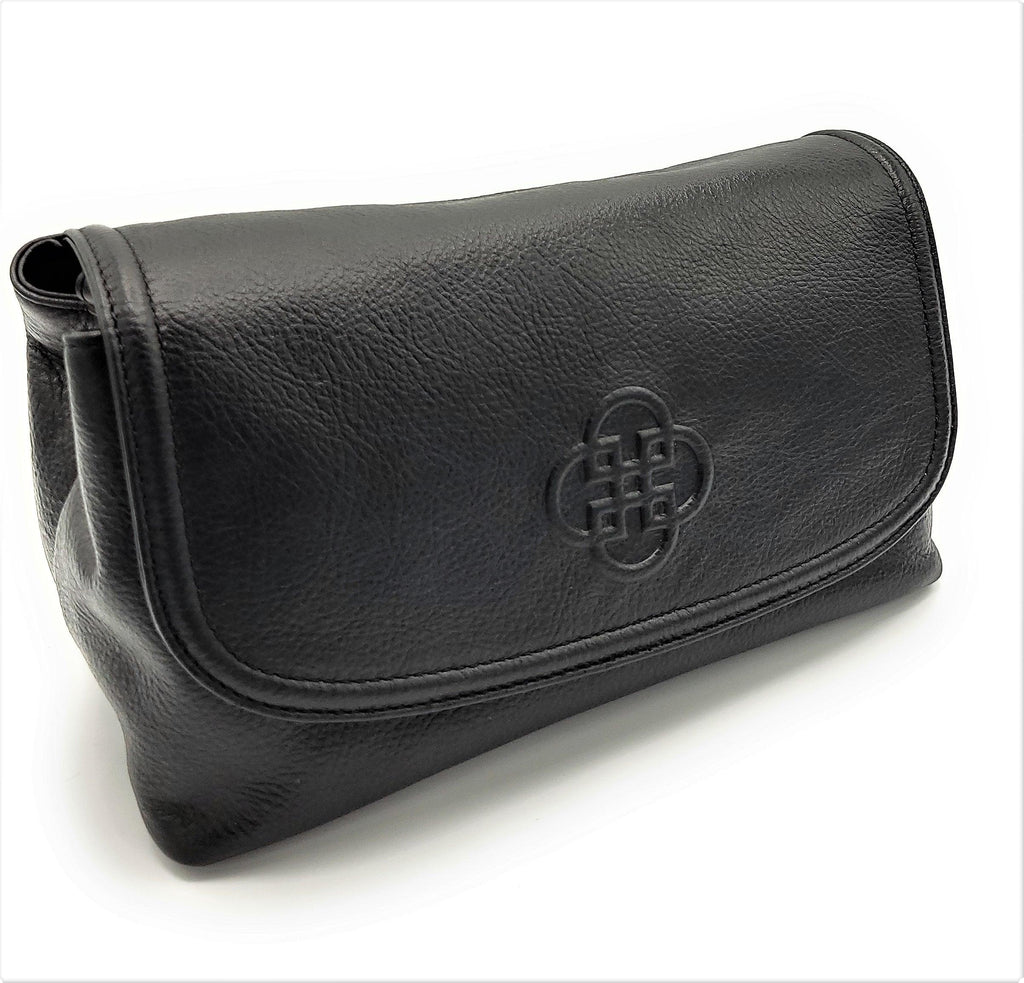 Orla Real Leather Flapover Handbag with Chain Detail Strap